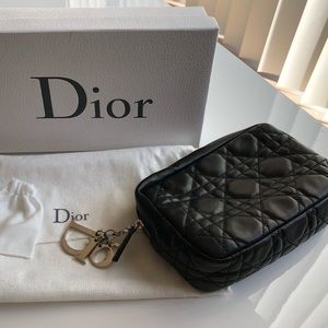 Christian Dior Lady Dior Black Quilted Leather Bag